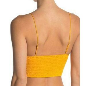 Yellow free people crop top